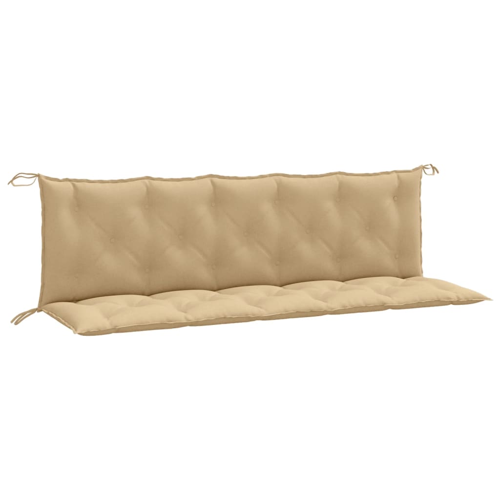 hynder til havebænk 2 stk. 180x50x7 cm stof meleret beige