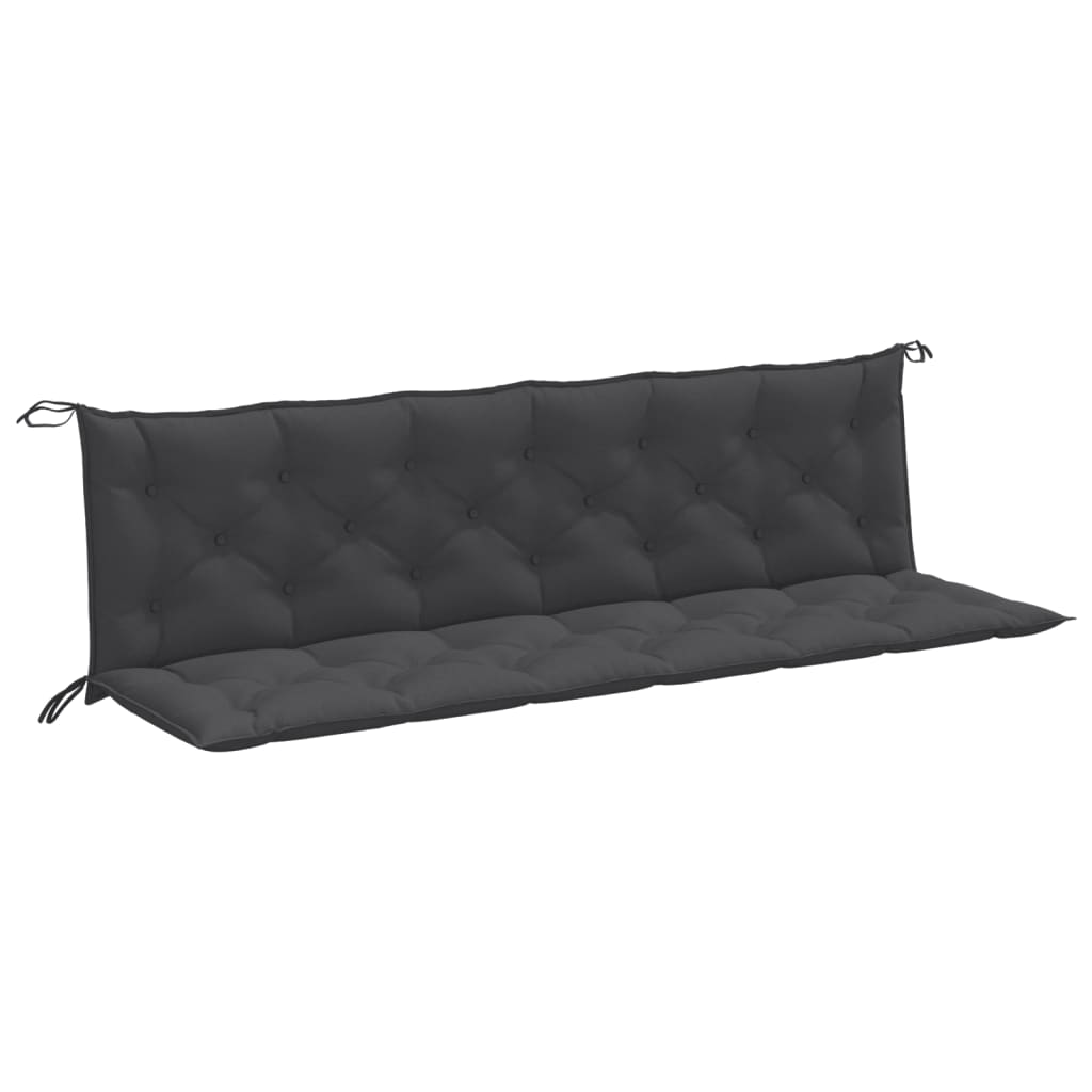 hynder til havebænk 2 stk. 200x50x7 cm stof meleret antracitgrå