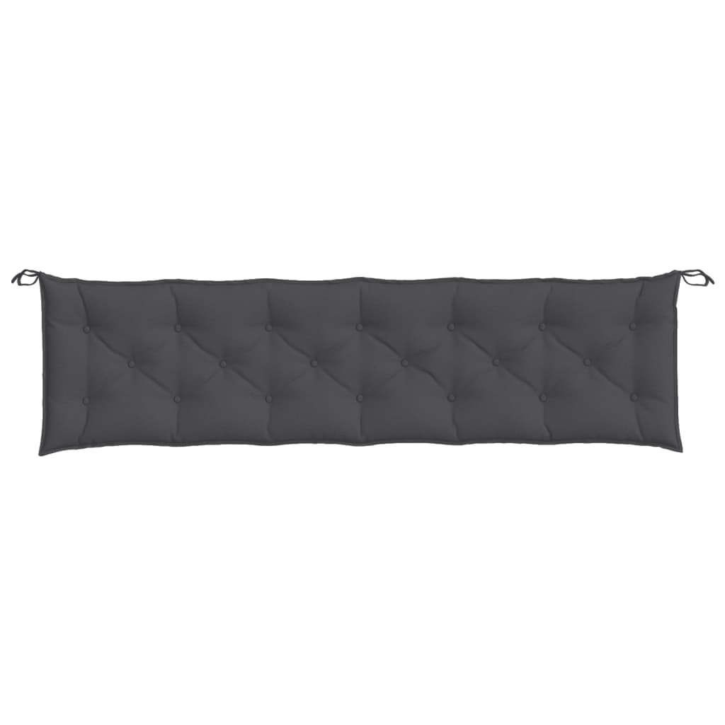 hynder til havebænk 2 stk. 200x50x7 cm stof meleret antracitgrå