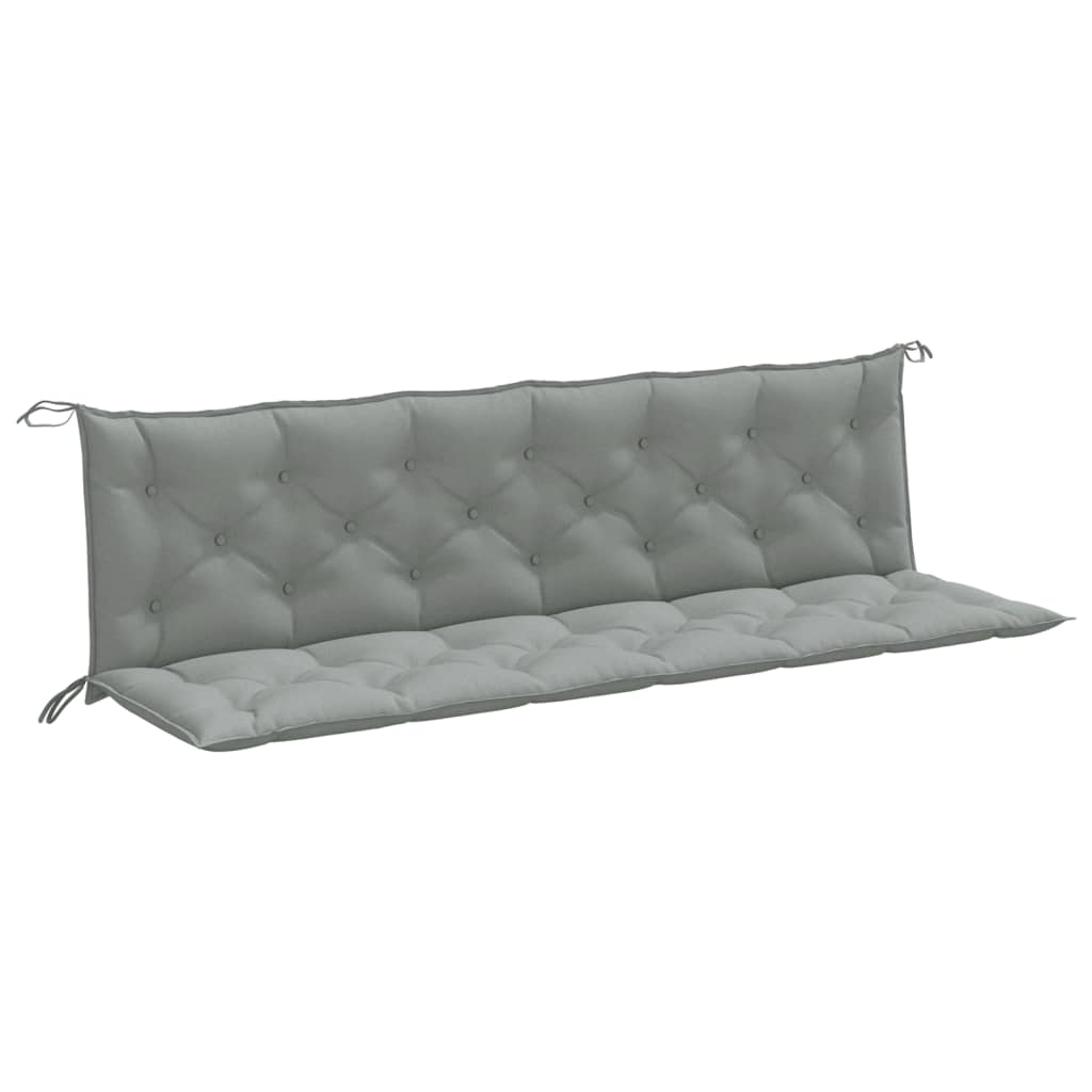 hynder til havebænk 2 stk. 200x50x7 cm stof meleret lysegrå