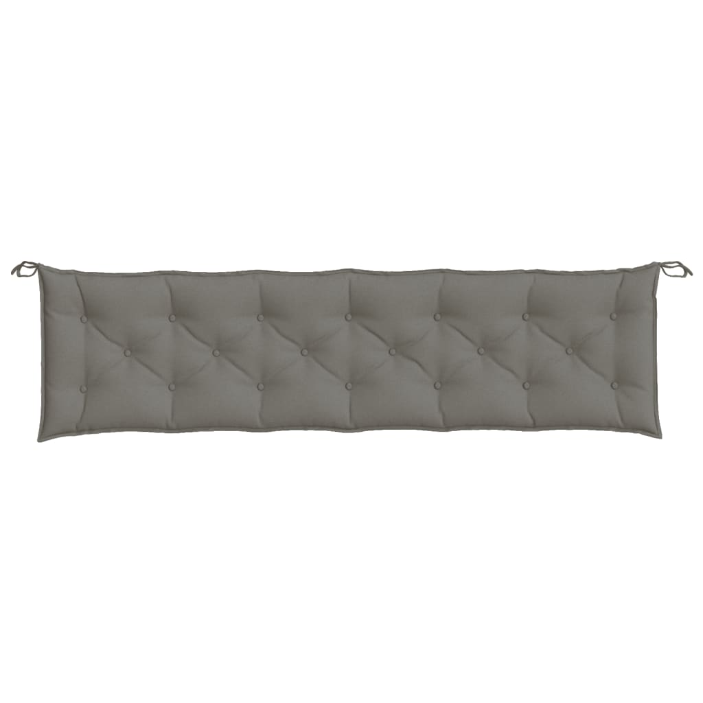 hynder til havebænk 2 stk. 200x50x7 cm stof meleret mørkegrå