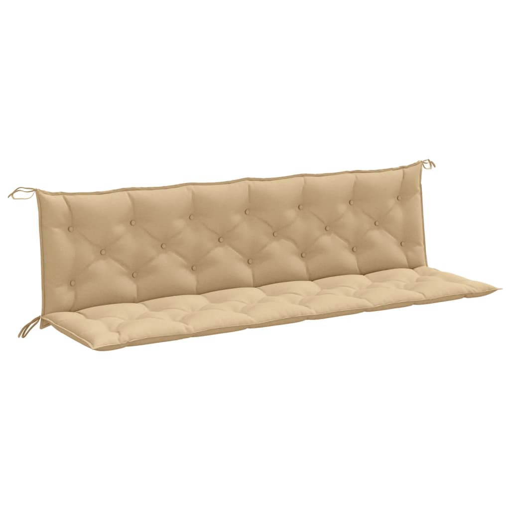 hynder til havebænk 2 stk. 200x50x7 cm stof meleret beige