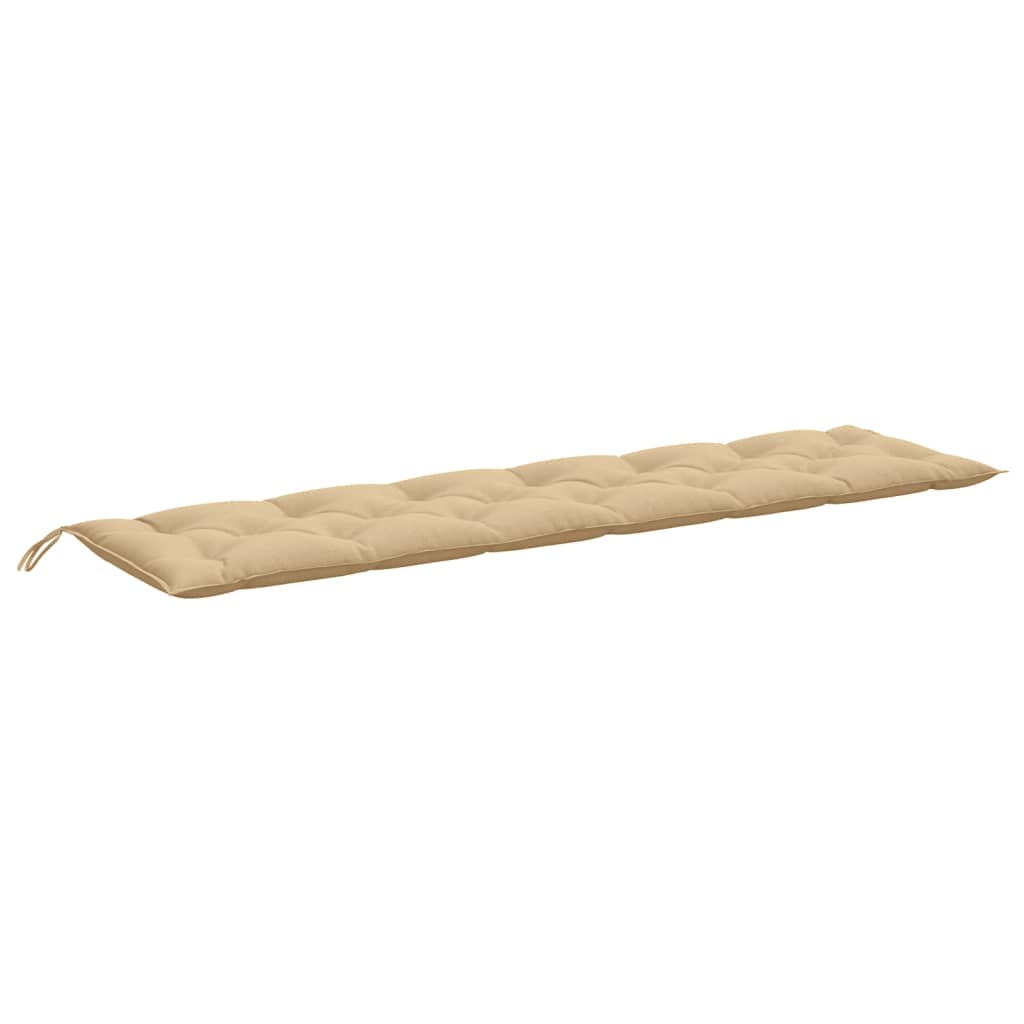 hynder til havebænk 2 stk. 200x50x7 cm stof meleret beige