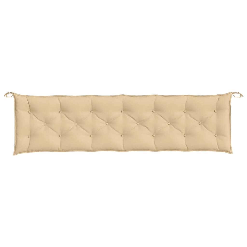 hynder til havebænk 2 stk. 200x50x7 cm stof meleret beige