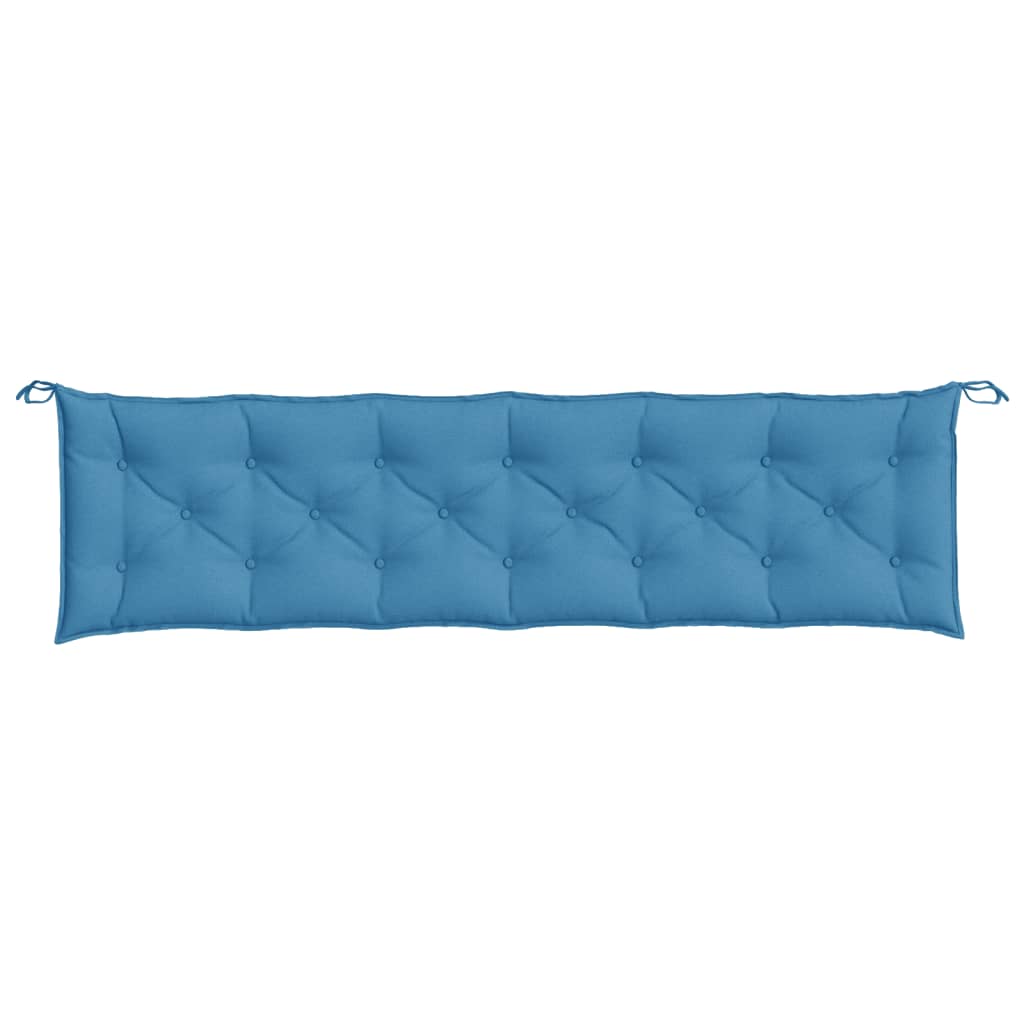 hynder til havebænk 2 stk. 200x50x7 cm stof meleret blå
