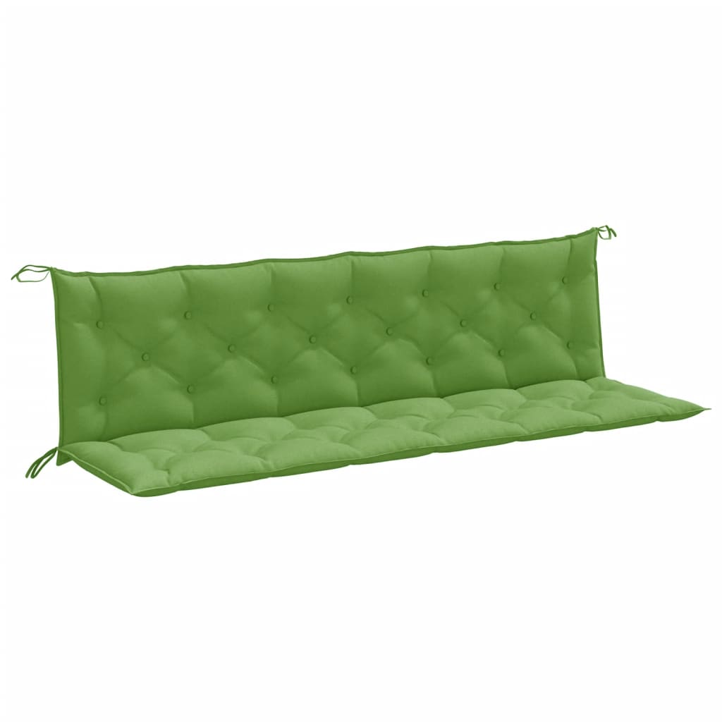 hynder til havebænk 2 stk. 200x50x7 cm stof meleret grøn
