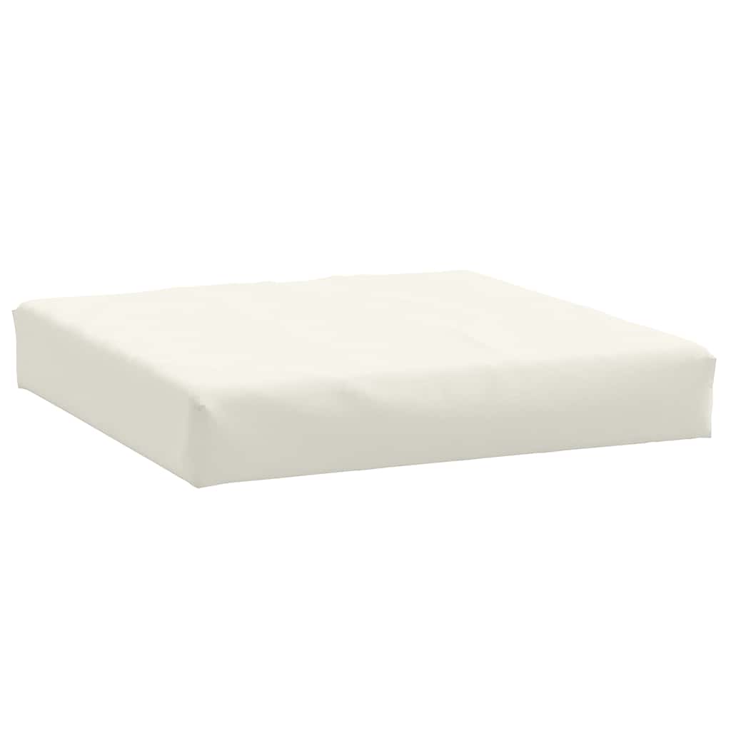pallehynde 60x60x9,5 cm stof meleret cremefarvet