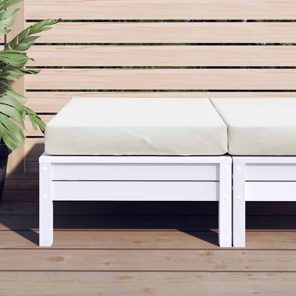 pallehynde 60x60x9,5 cm stof meleret cremefarvet