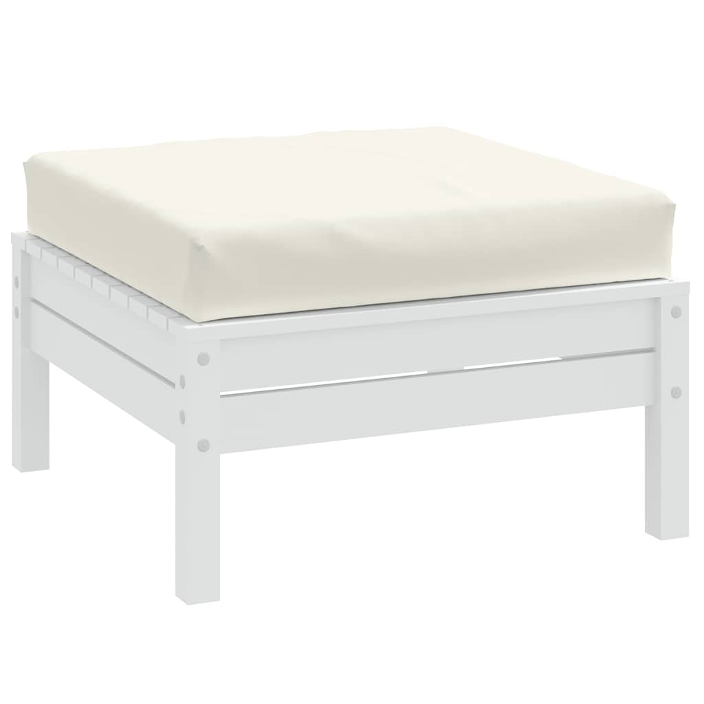 pallehynde 60x60x9,5 cm stof meleret cremefarvet