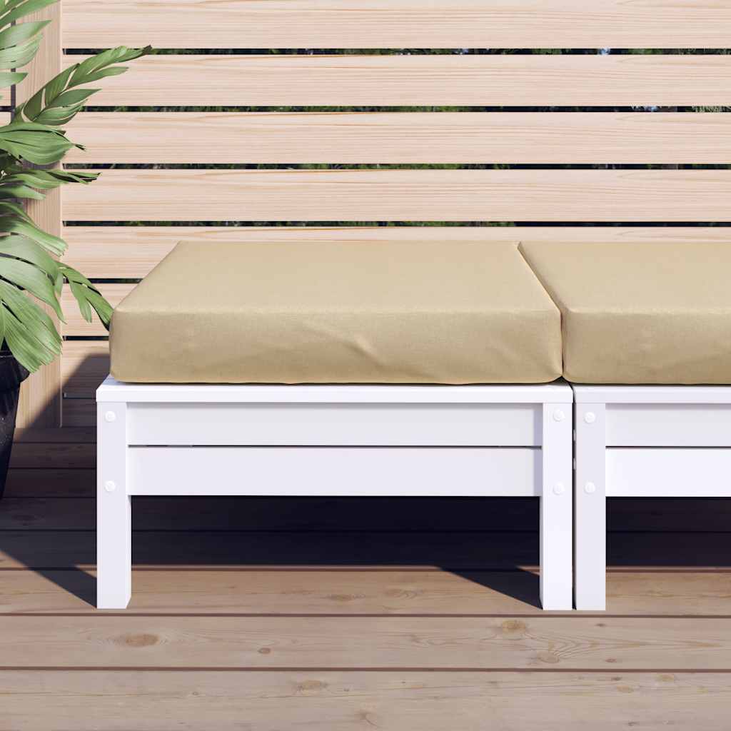 pallehynde 60x60x9,5 cm stof meleret beige