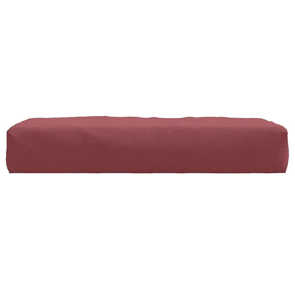 pallehynde 60x60x9,5 cm stof meleret vinrød