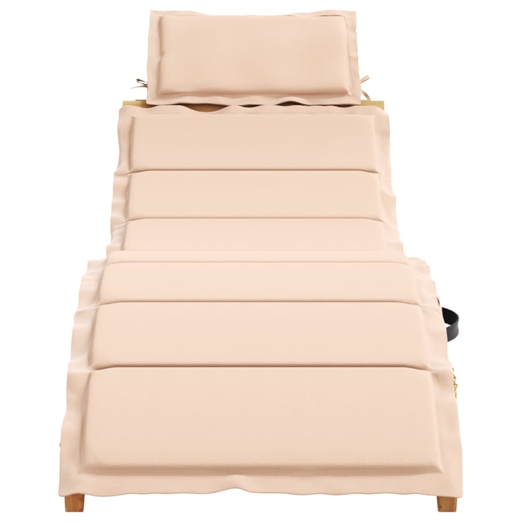 Liggestol Massivt Akacietræ Beige