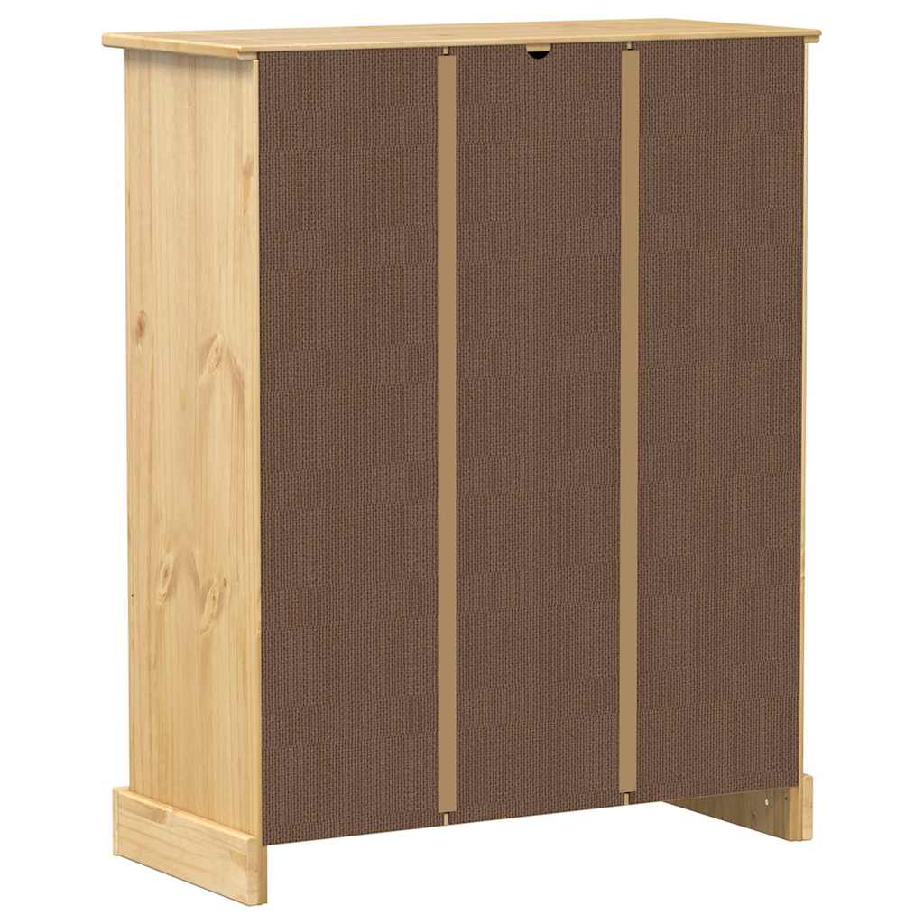 skoskab Corona 86x38,5x108 cm massivt fyrretræ
