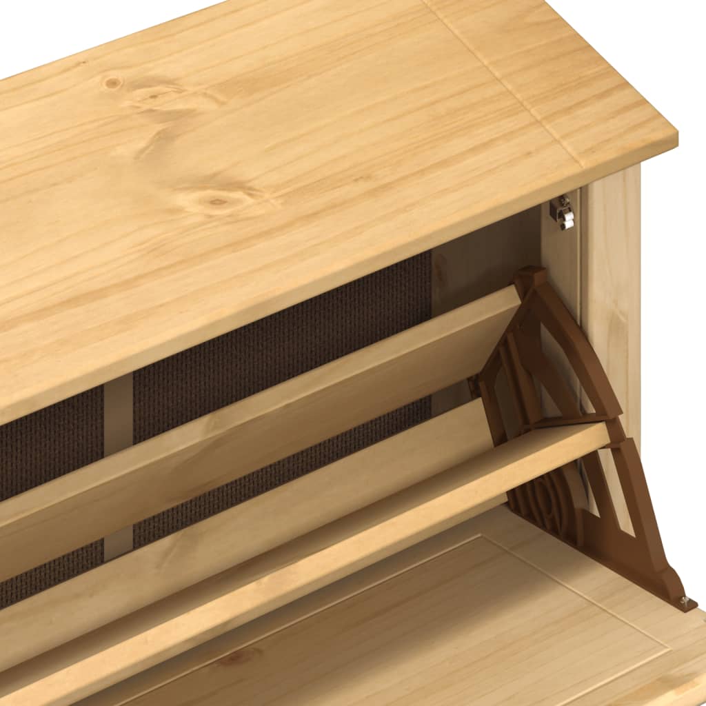 skoskab Corona 99x32x85 cm massivt fyrretræ