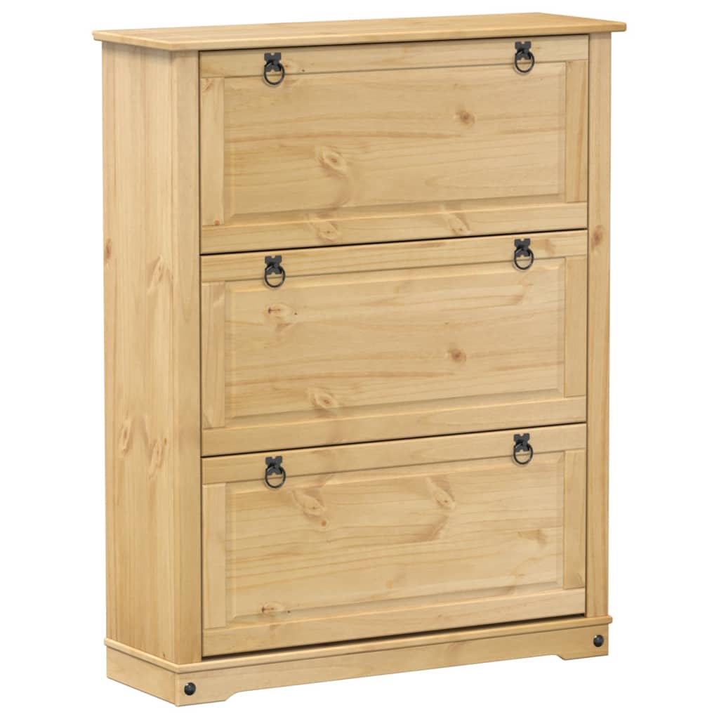 skoskab Corona 99x32x124,5 cm massivt fyrretræ