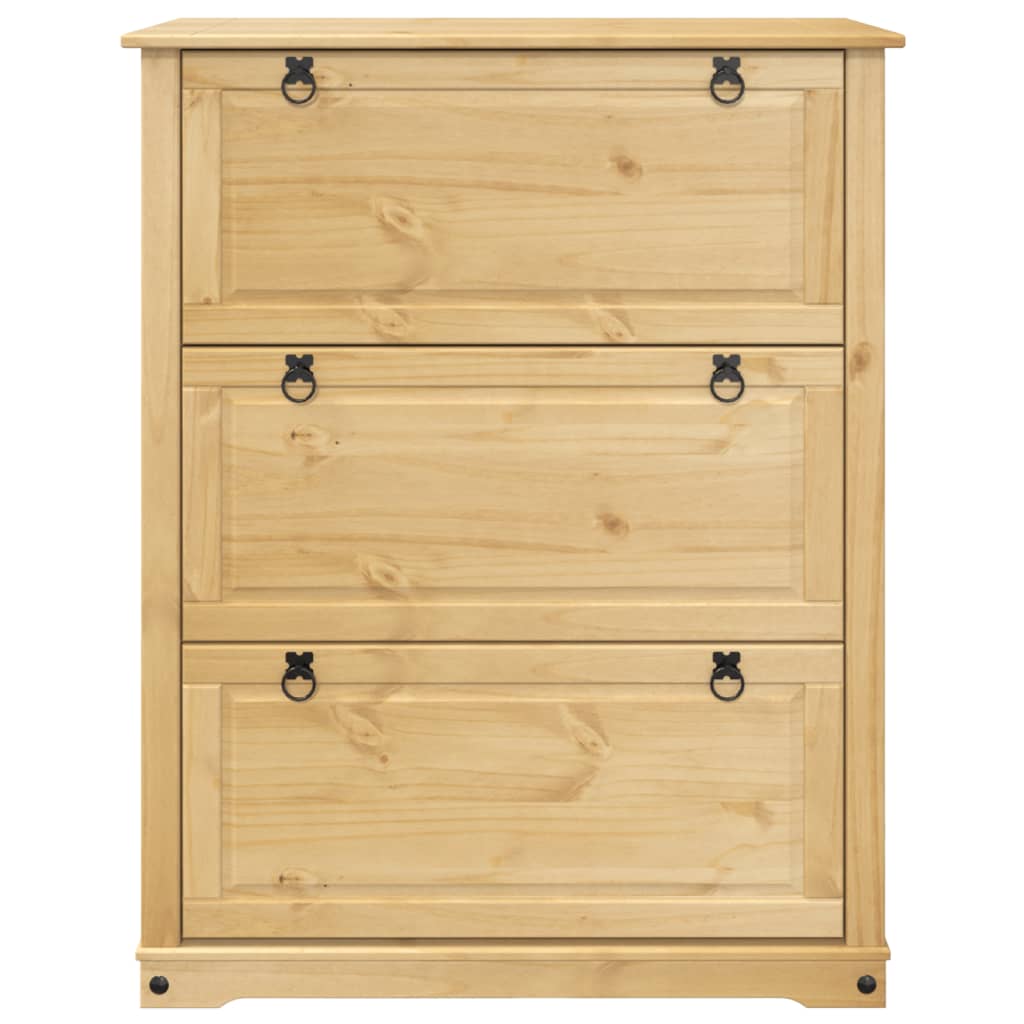 skoskab Corona 99x32x124,5 cm massivt fyrretræ