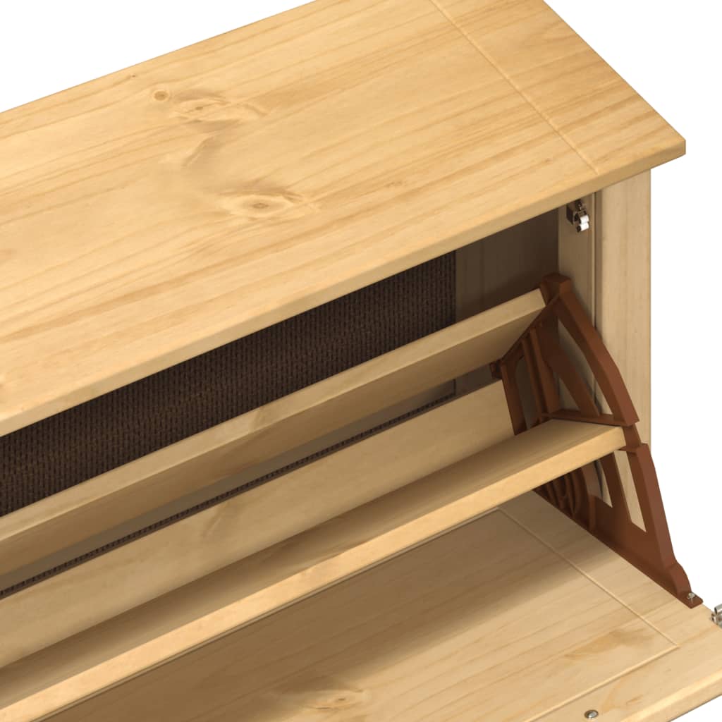 skoskab Corona 99x32x124,5 cm massivt fyrretræ