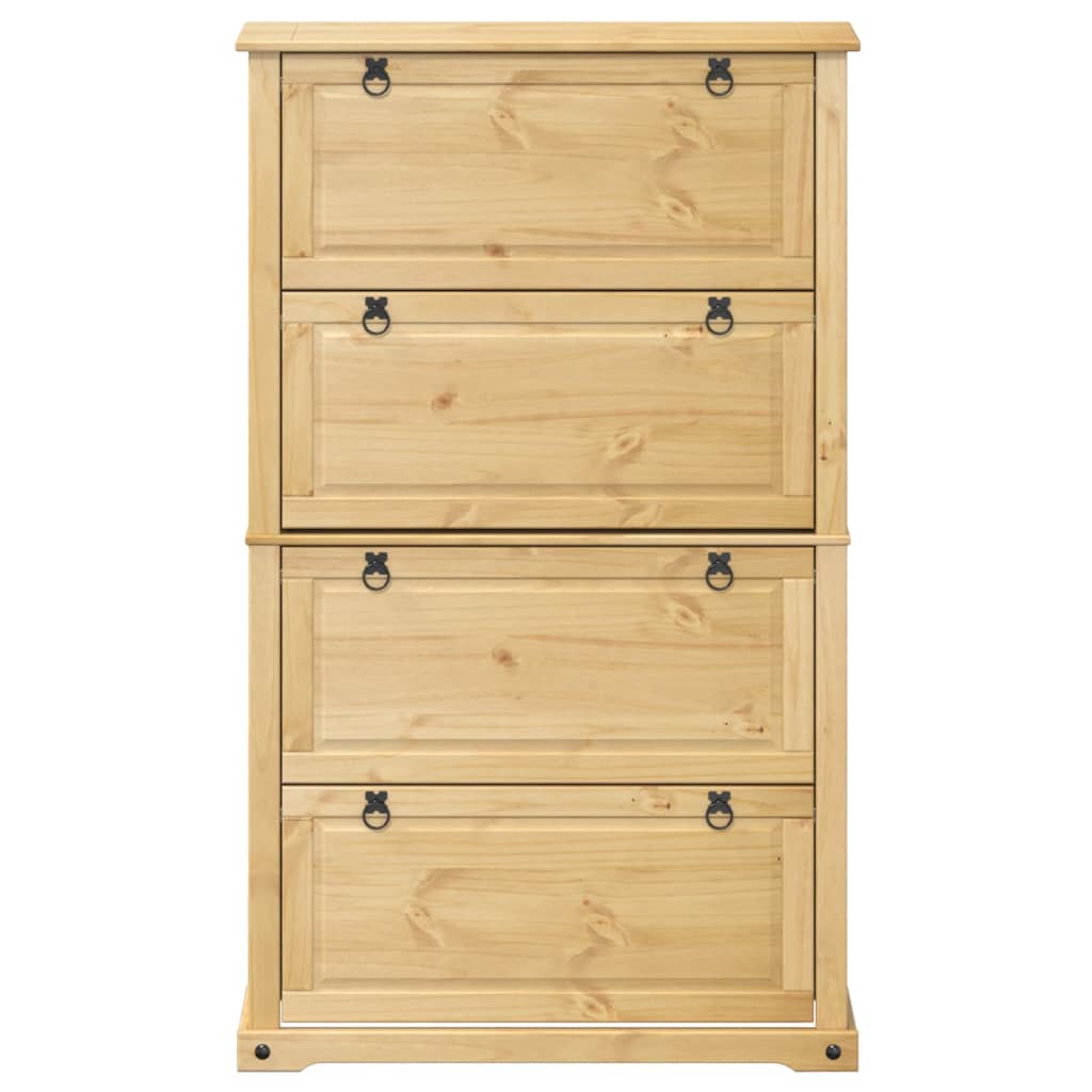 skoskab Corona 99x32x163,5 cm massivt fyrretræ