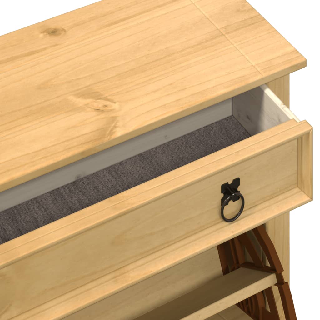 skoskab Corona 99x32x138 cm massivt fyrretræ