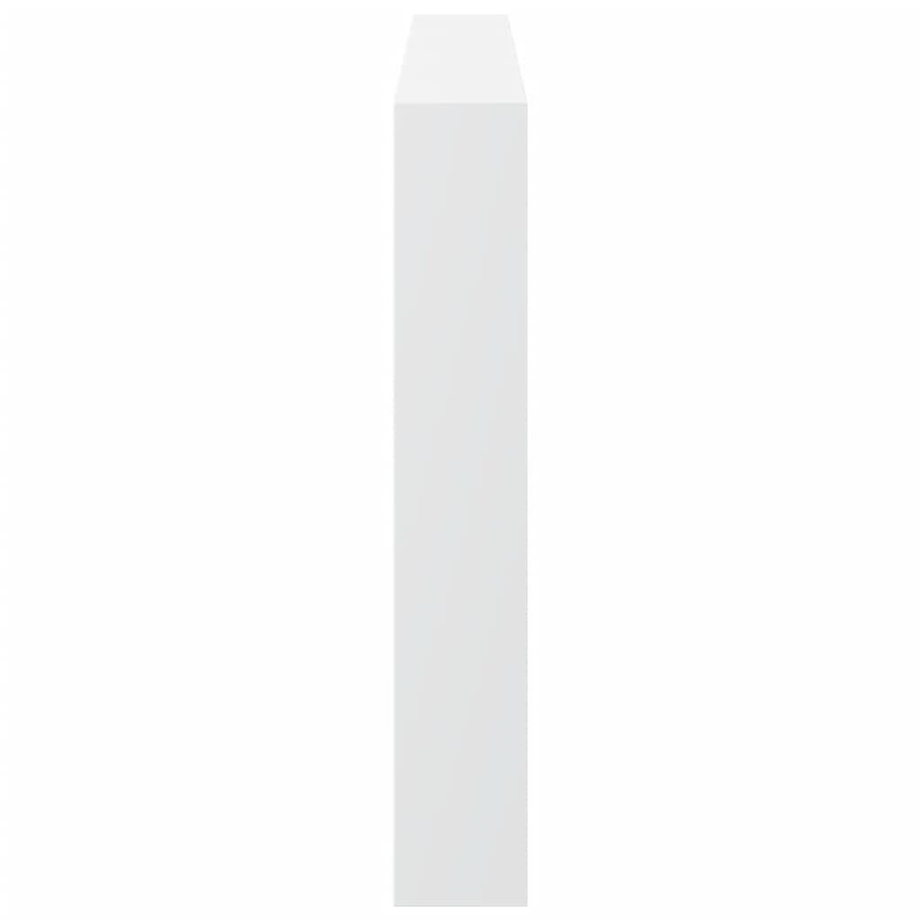 sengegavl med opbevaring og LED-lys 180x17x102 cm hvid