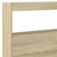 sengegavl med opbevaring og LED-lys 220x17x102 cm sonoma-eg