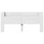 sengegavl med opbevaring og LED-lys 220x16,5x103,5 cm hvid