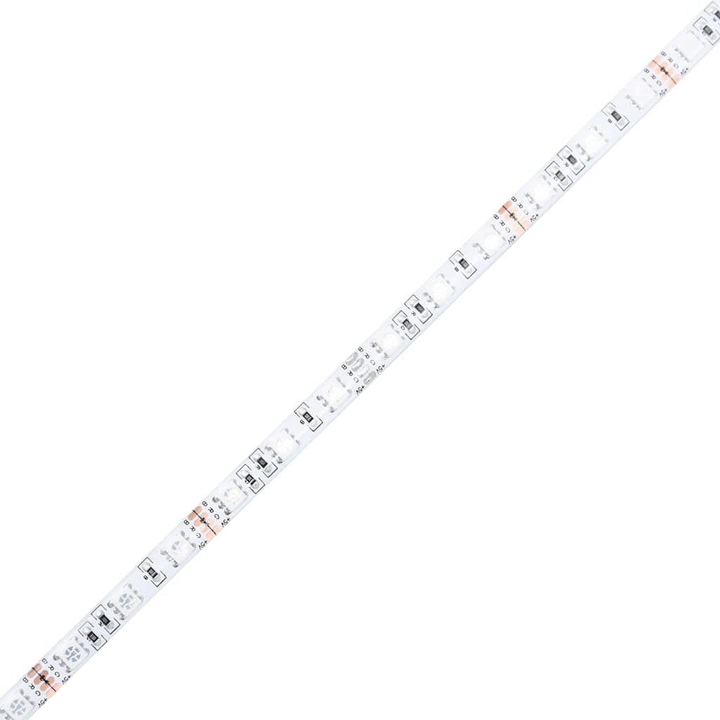 sengegavl med opbevaring og LED-lys 220x16,5x103,5 cm sort