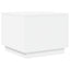 sofabord med LED-lys 50x50x40 cm hvid