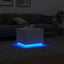 sofabord med LED-lys 50x50x40 cm hvid
