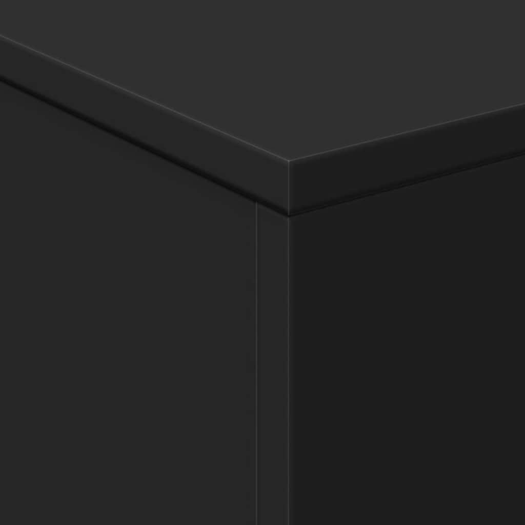 sofabord med LED-lys 50x50x40 cm sort