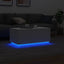 sofabord med LED-lys 90x50x40 cm hvid