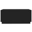 sofabord med LED-lys 90x50x40 cm sort