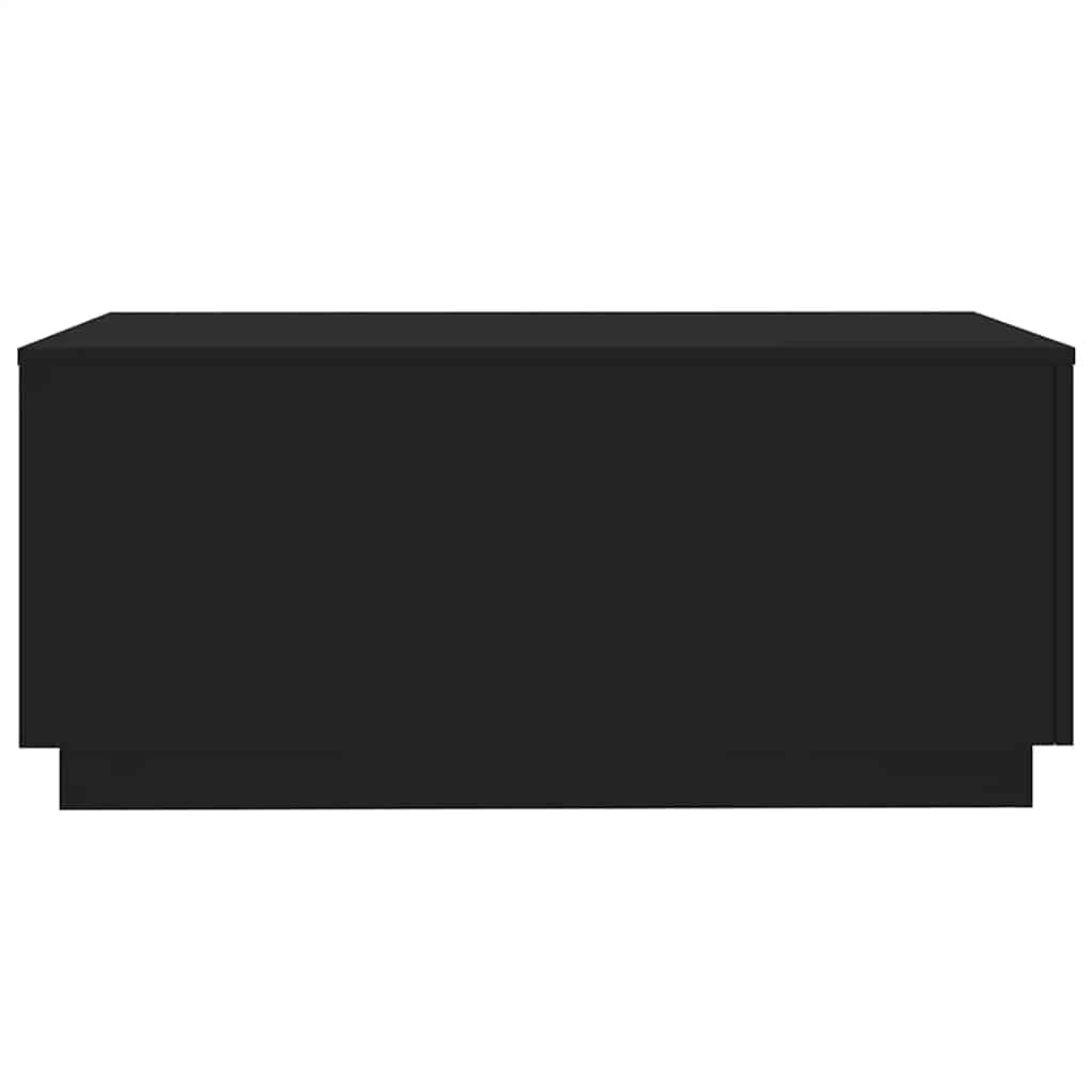 sofabord med LED-lys 90x50x40 cm sort
