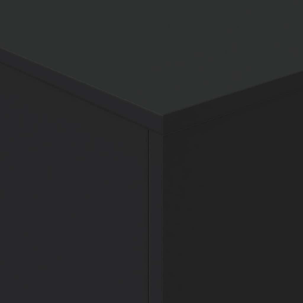 sofabord med LED-lys 90x50x40 cm sort