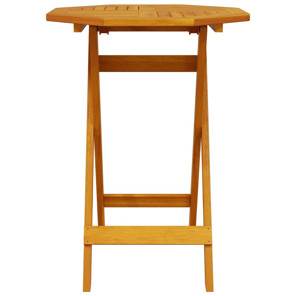 foldbart havebord Ø60x75 cm massivt akacietræ