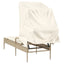 loungesofa med baldakin polyrattan beige