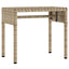 liggestol med baldakin og bord polyrattan beige