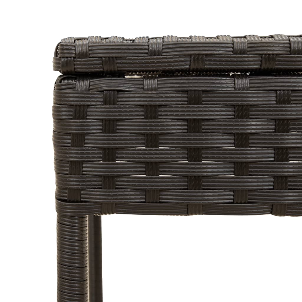 liggestol med baldakin og bord sort polyrattan