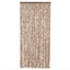 flueforhæng 90x200 cm chenille beige og mørkebrun