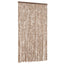 flueforhæng 100x230 cm chenille beige og mørkebrun