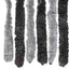 flueforhæng 56x185 cm chenille grå og sort
