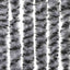 flueforhæng 90x200 cm chenille grå + sort og hvid