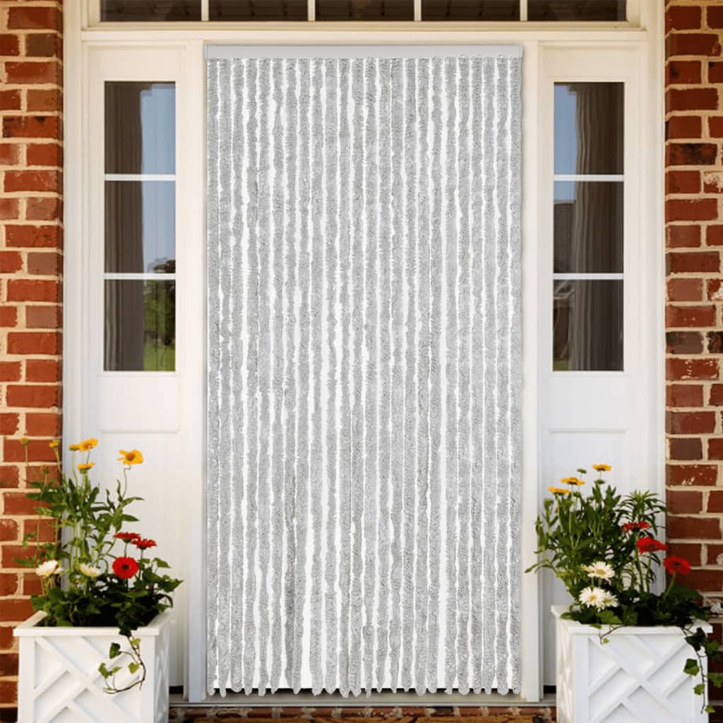 flueforhæng 100x220 cm chenille grå