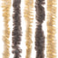 flueforhæng 100x230 cm chenille mørkebrun og beige
