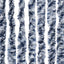 flueforhæng 100x230 cm chenille blå og hvid