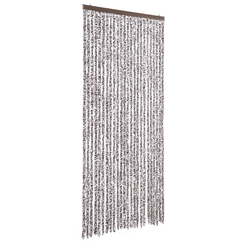 flueforhæng 100x230 cm chenille brun og beige