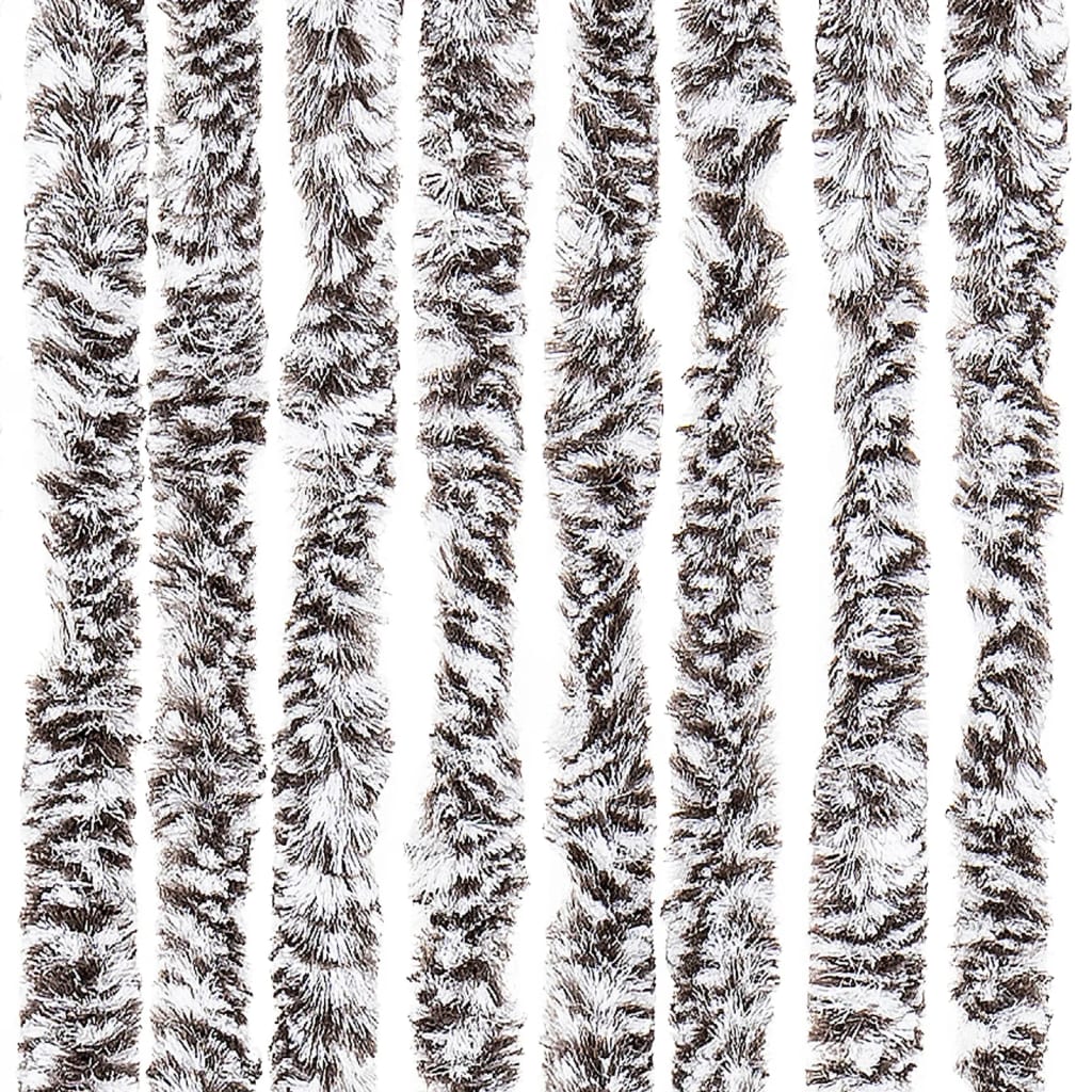 flueforhæng 100x230 cm chenille brun og beige