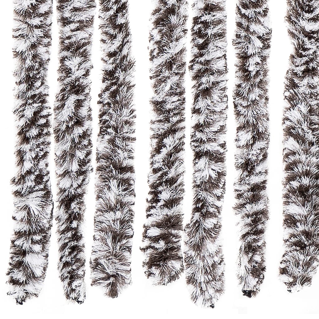 flueforhæng 100x230 cm chenille brun og beige