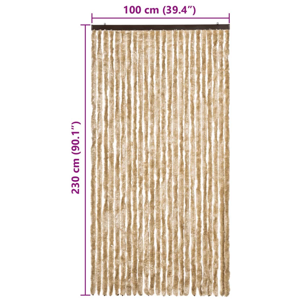 flueforhæng 100x230 cm chenille beige