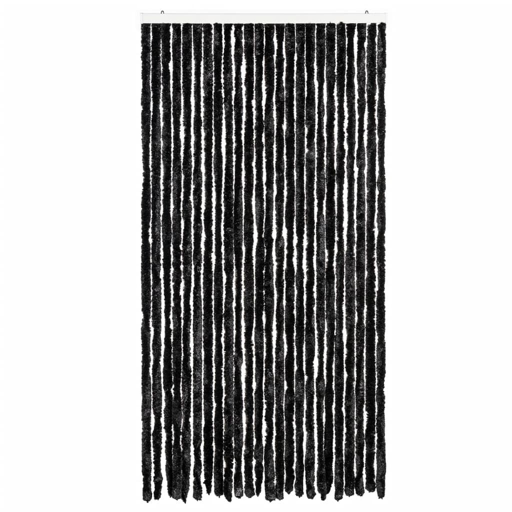 flueforhæng 100x200 cm chenille antracitgrå